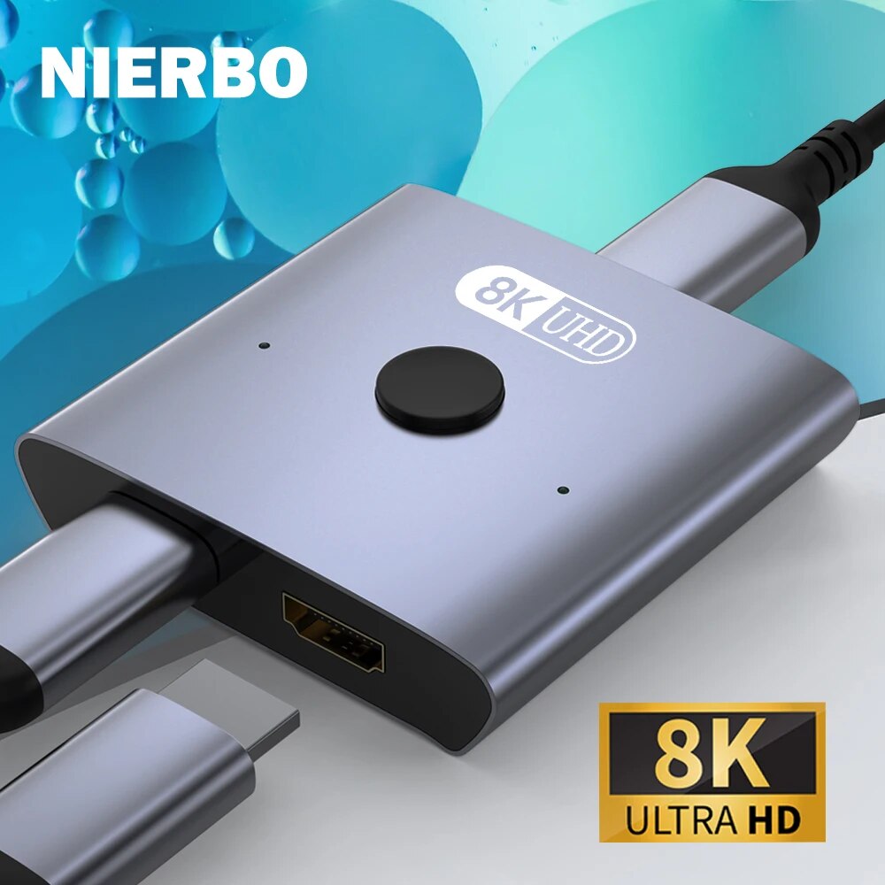 Hdmi Cable 2.1 - NIERBO 8K Bidirektionaler HDMI 2.1 Switch
