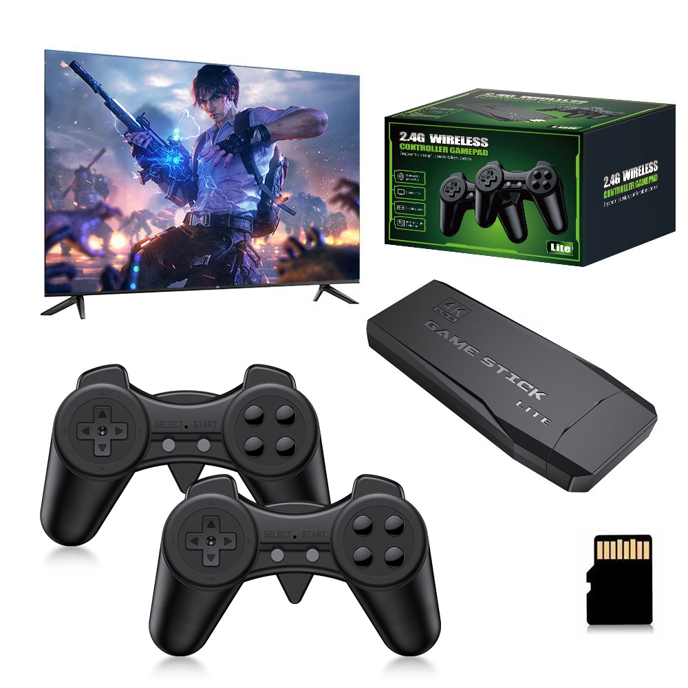 Gaming Console For Sale - Tragbare 4K Retro-Spielekonsole mit 2 Kabellosen