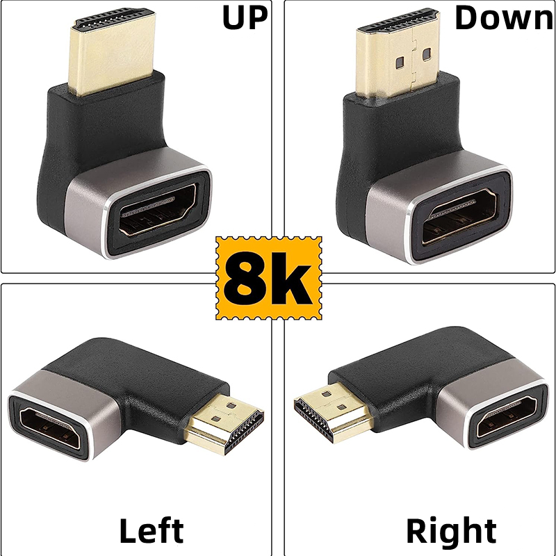 Hdmi Cable 2.1 - Rechtwinkliger hd 2,1 adapter männlich zu