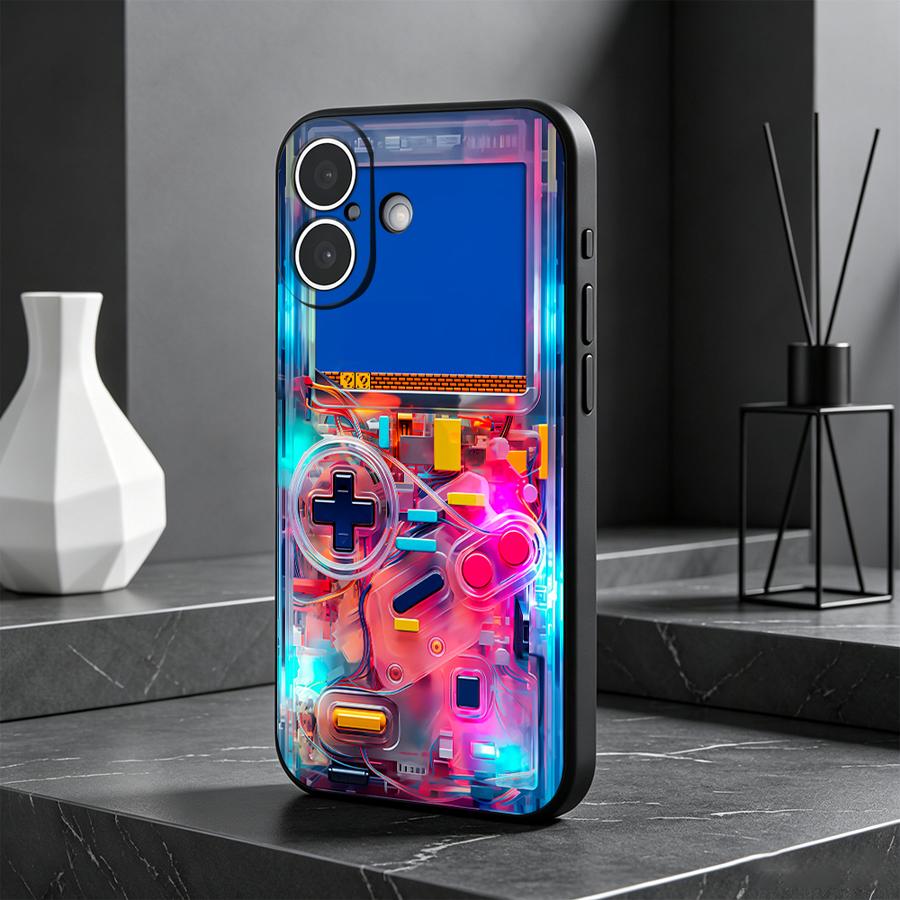 Gaming Console X12 - Farbige Gaming-Konsolen-Handyhülle für Apple iPhone 17