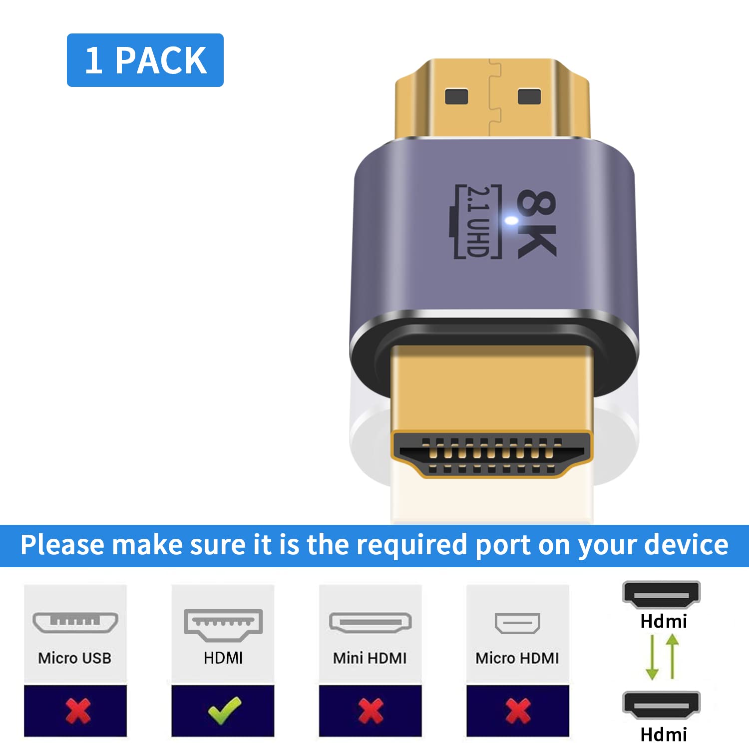HDMI-Stecker-zu-Stecker-Adapte – Hdmi Cable 2.1 Bewertung und Preis
